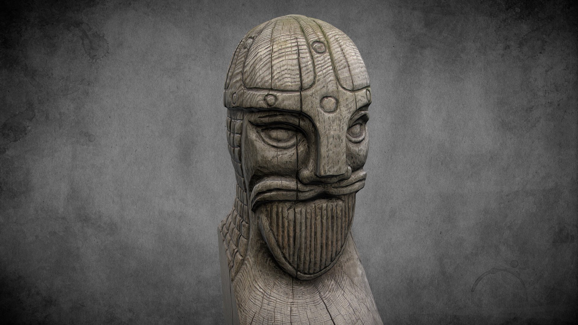 Borre Viking - wooden carving (from depth maps)