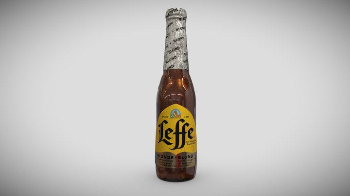 Leffe Beer Bottle 3D Model 3D Model