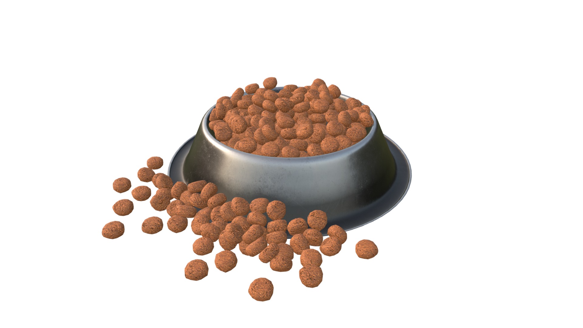 3D model Dog food bowl with food 2 - This is a 3D model of the Dog food bowl with food 2. The 3D model is about a bowl of coffee beans.