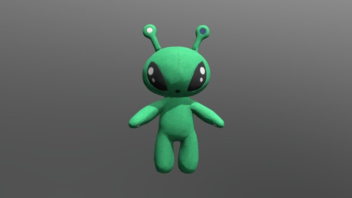 Green IKEA alien (PBR) – Free 3D Model STL