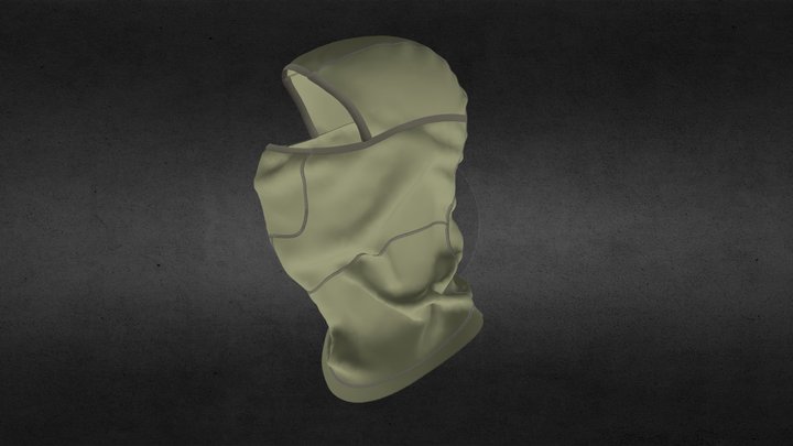 3D model BALACLAVA GUCCI GHOST PBR VR / AR / low-poly