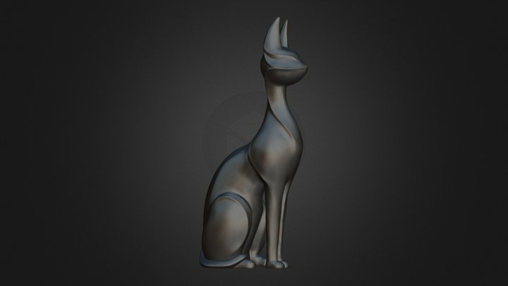 Cat Statue STL for 3DPrint 3D Model
