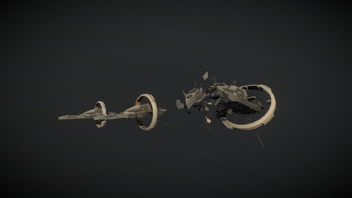The spaceship[XYZ Home Work] 3D Model