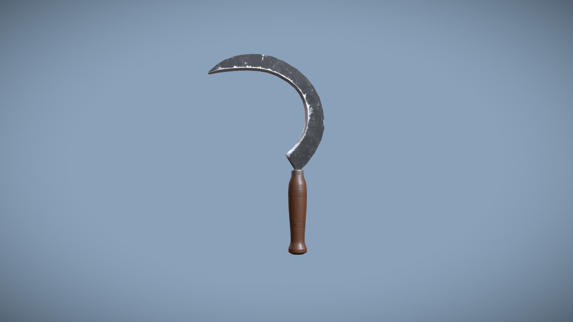 Low poly garden sickle