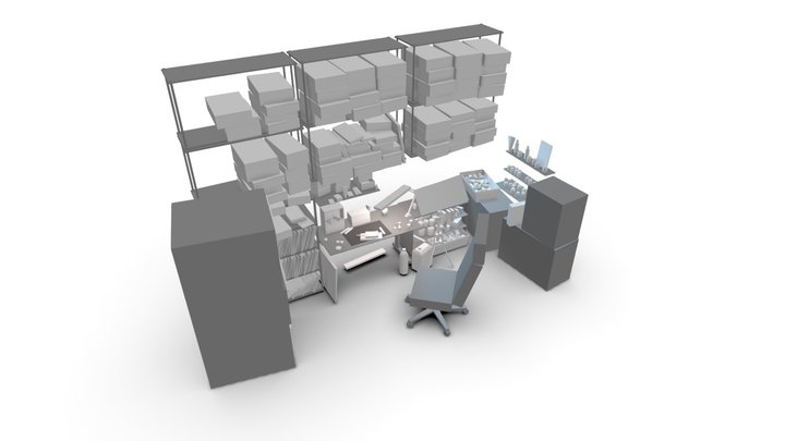 Model Hobbyst Workspace Blocking 3D Model