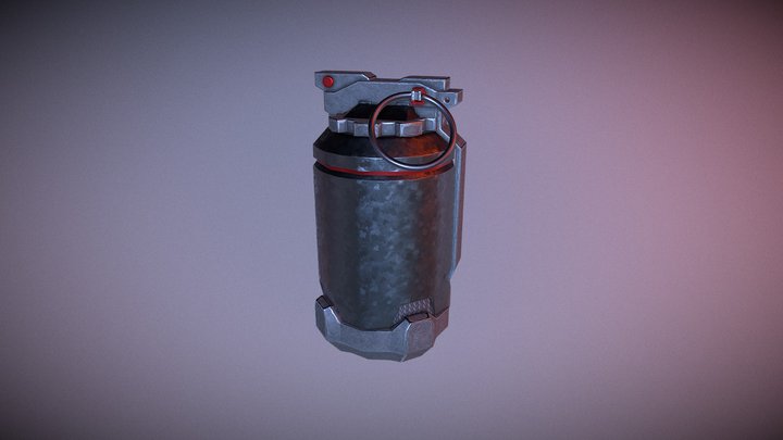 Futuristic grenade 3D Model