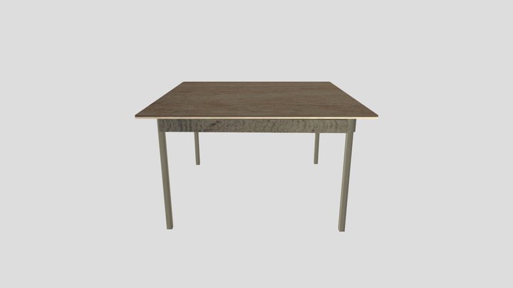 Simple Wooden Table 3D Model