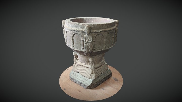 Hogstad baptismal font (Master Arcadius) 3D Model