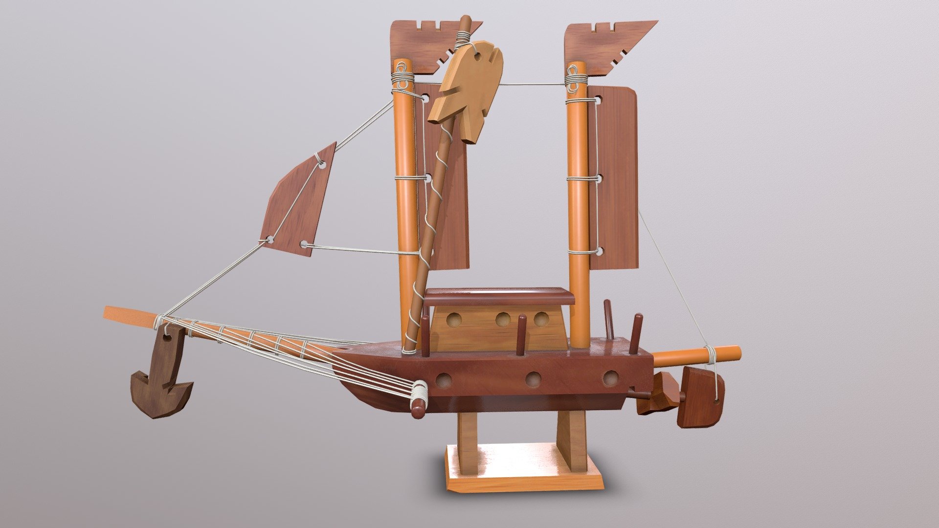 Wooden Ship — Sketchfab embed 3D viewer