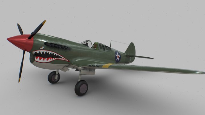 Curtiss P-40 Warhawk 3D Model
