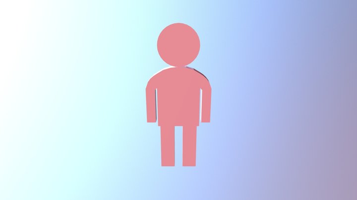 Flat human 3D Model
