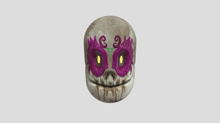 Funny Katrina toy skull 3D Model
