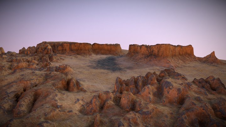 Desert landscape 3D Model