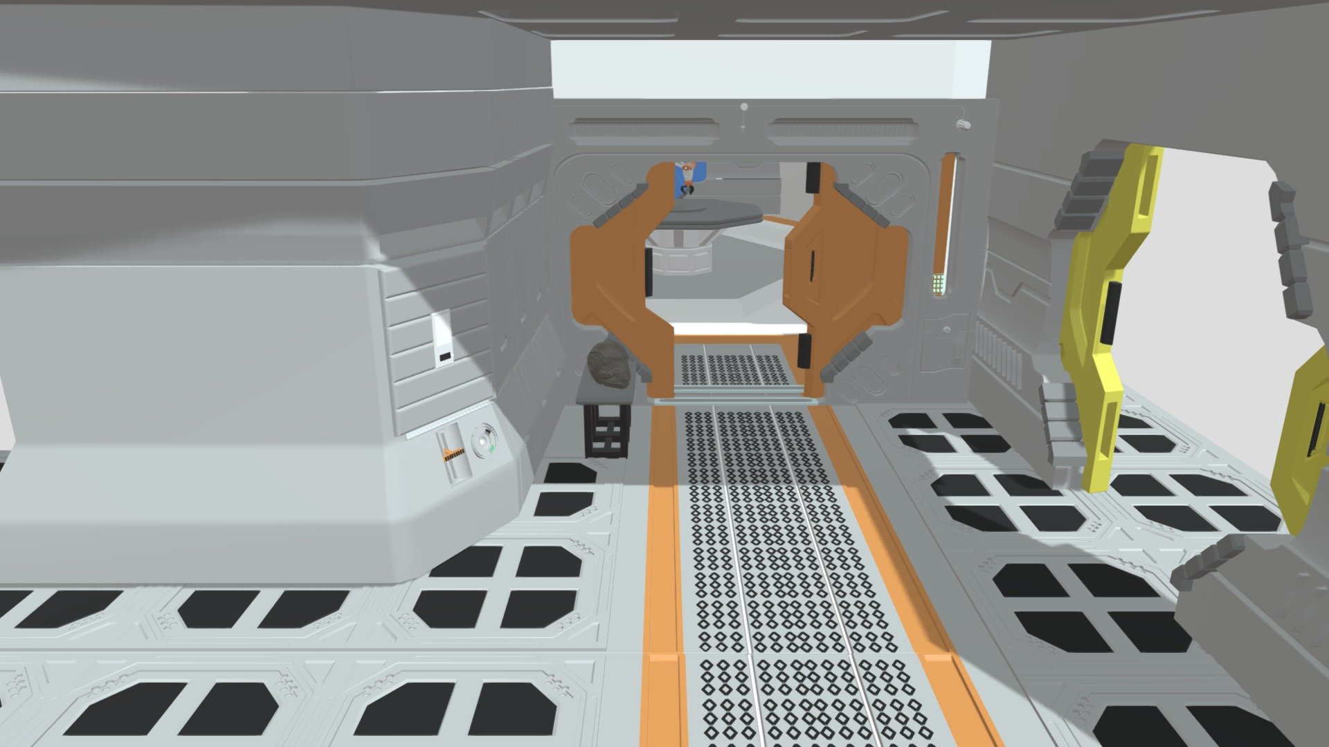 Sci-fi Corridor with Sliding doors - Download Free 3D model by jordan ...