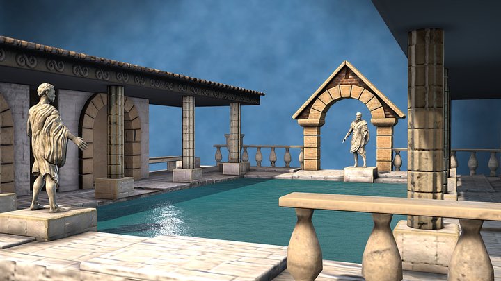Roman Baths - free game asset 3D Model