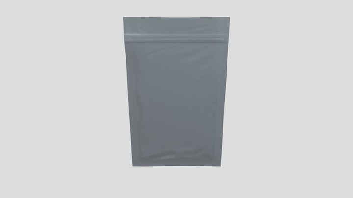 Metallic package with zip lock 3D Model
