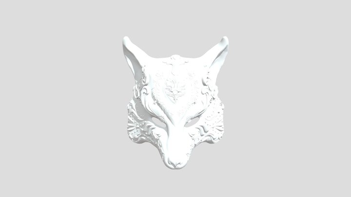 Fox Mask for 3D print 3D Model