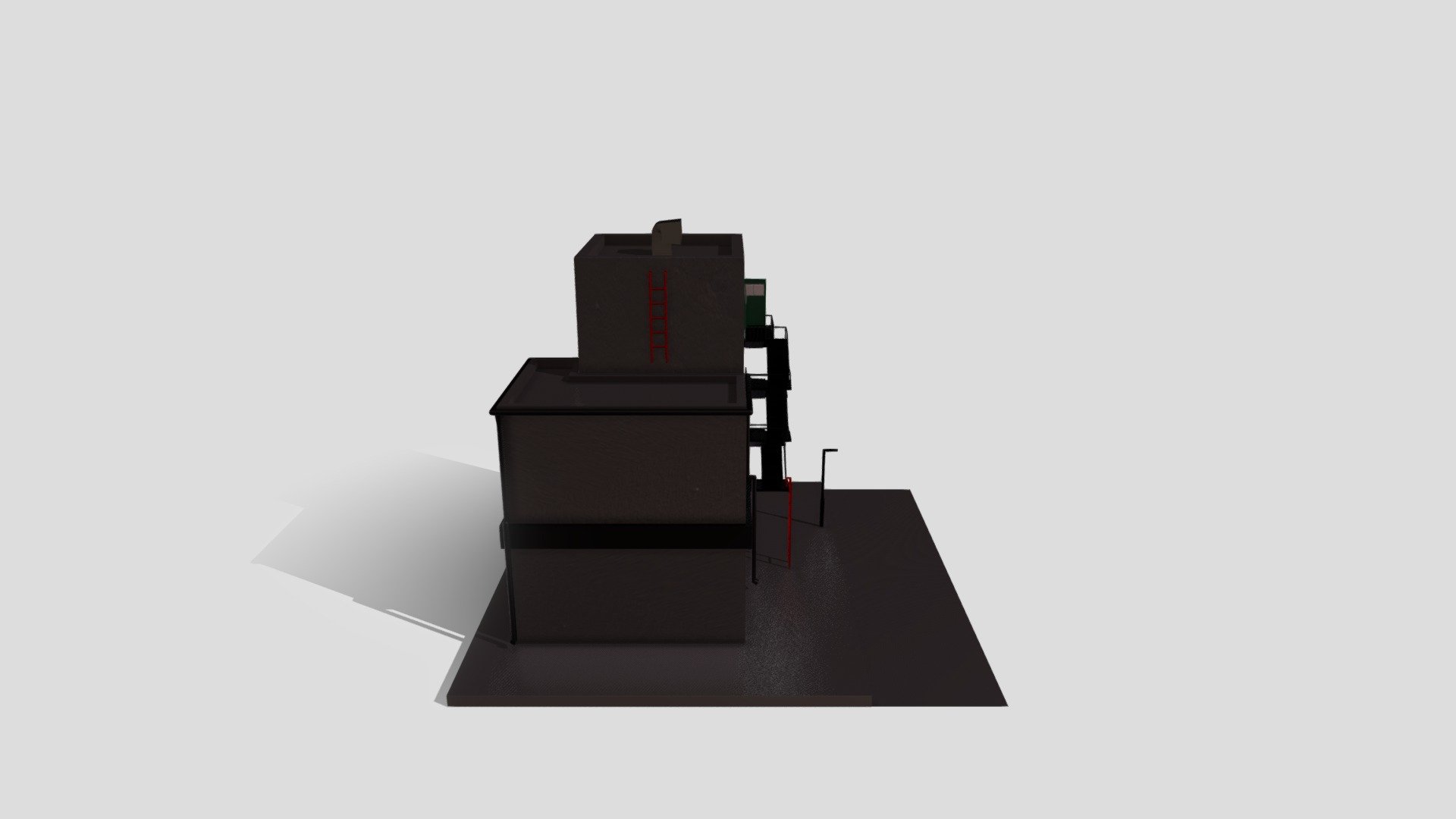 CAD02 - Isometric Cyberpunk Building