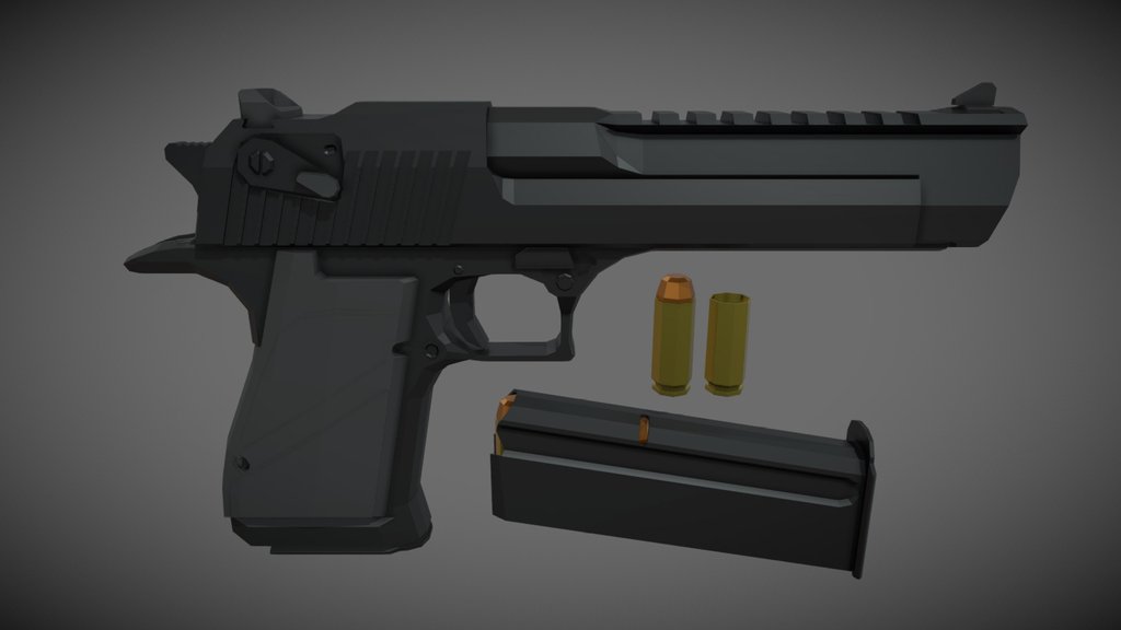 low-poly Desert Eagle XIX