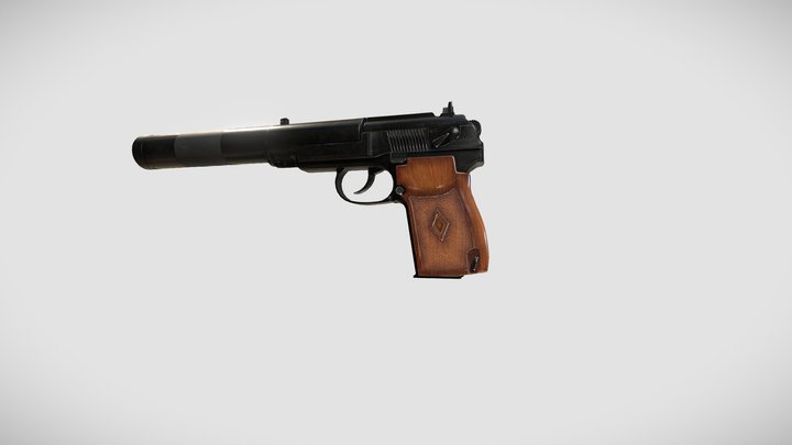 Pistol PB(Pistolet Besshumny) 3D Model