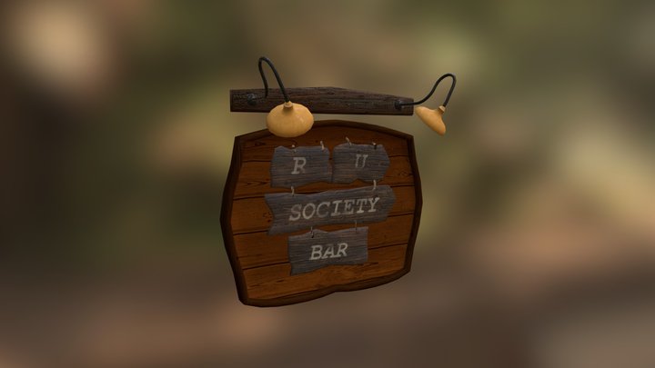 Bar poster 3D Model
