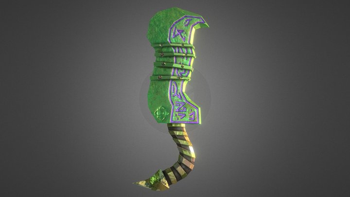 Jade Fang Sword 3D Model