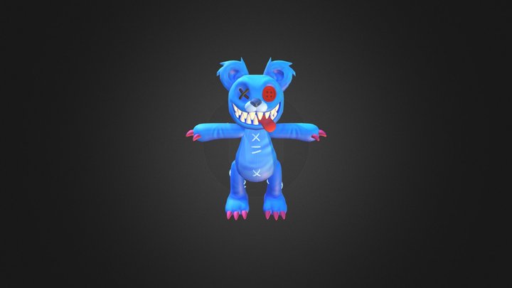 Blue Teddy 3D Model