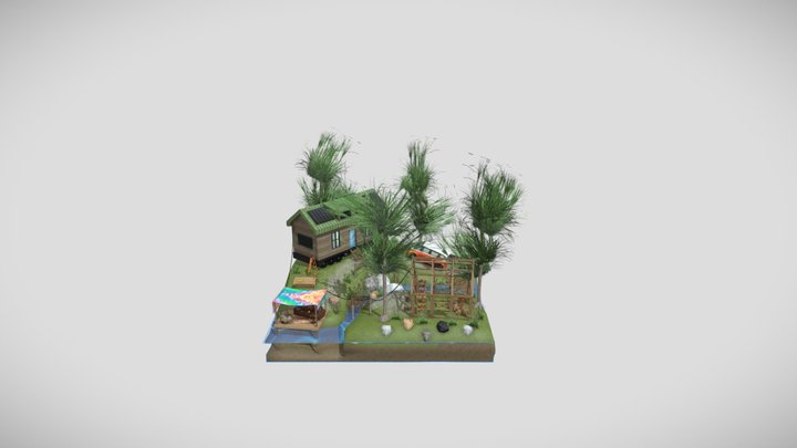 DAE Diorama - Eco House 3D Model