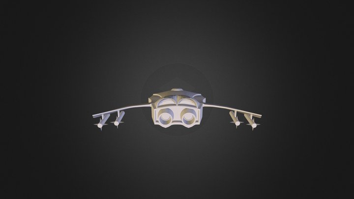 602327 Sci Fi Gunship 3D Model