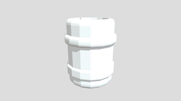 Low poly barrel – Modelo 3D gratuito STL