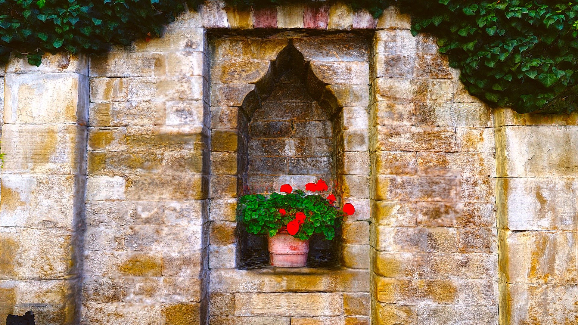 Wilhelma Wall with Flowers — Sketchfab embed 3D viewer