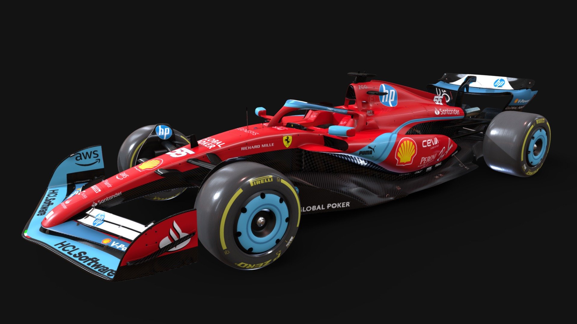 F1 Ferrari SF-24 - Buy Royalty Free 3D model by Project 212 (@P212 ...