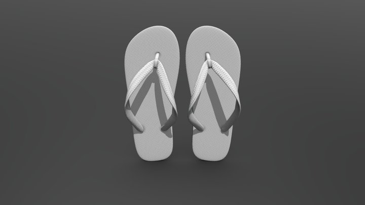 Slippers - 3D Model for VRay, Corona