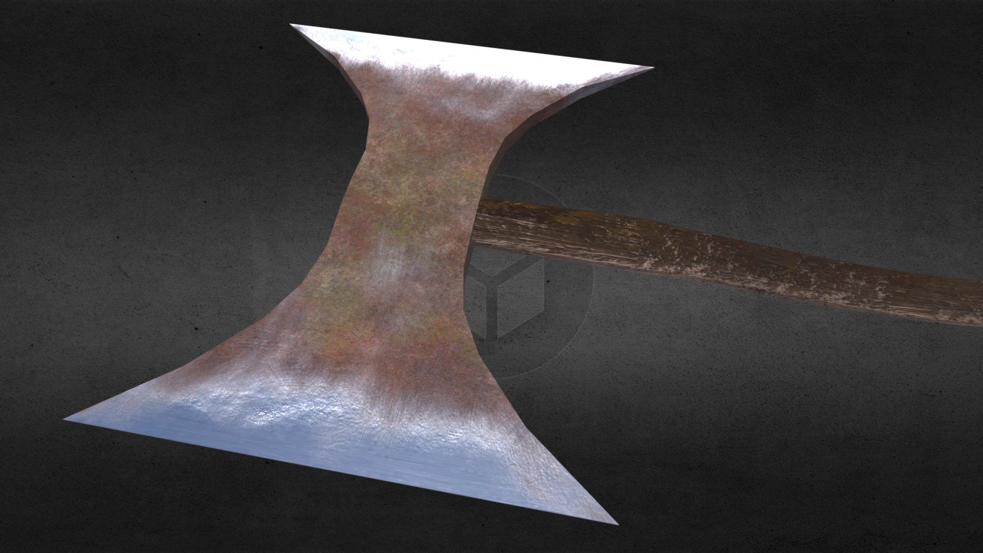 Rusty Double Sided Axe Download Free 3D model by Taldinc (mr00T