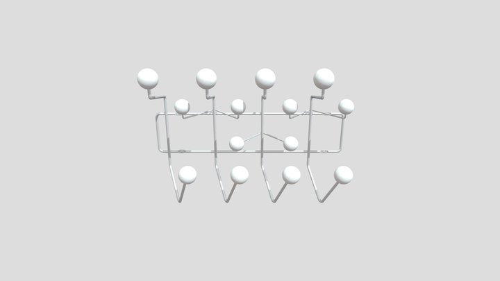 Hang It All Coat Rack By Vitra 3D Model