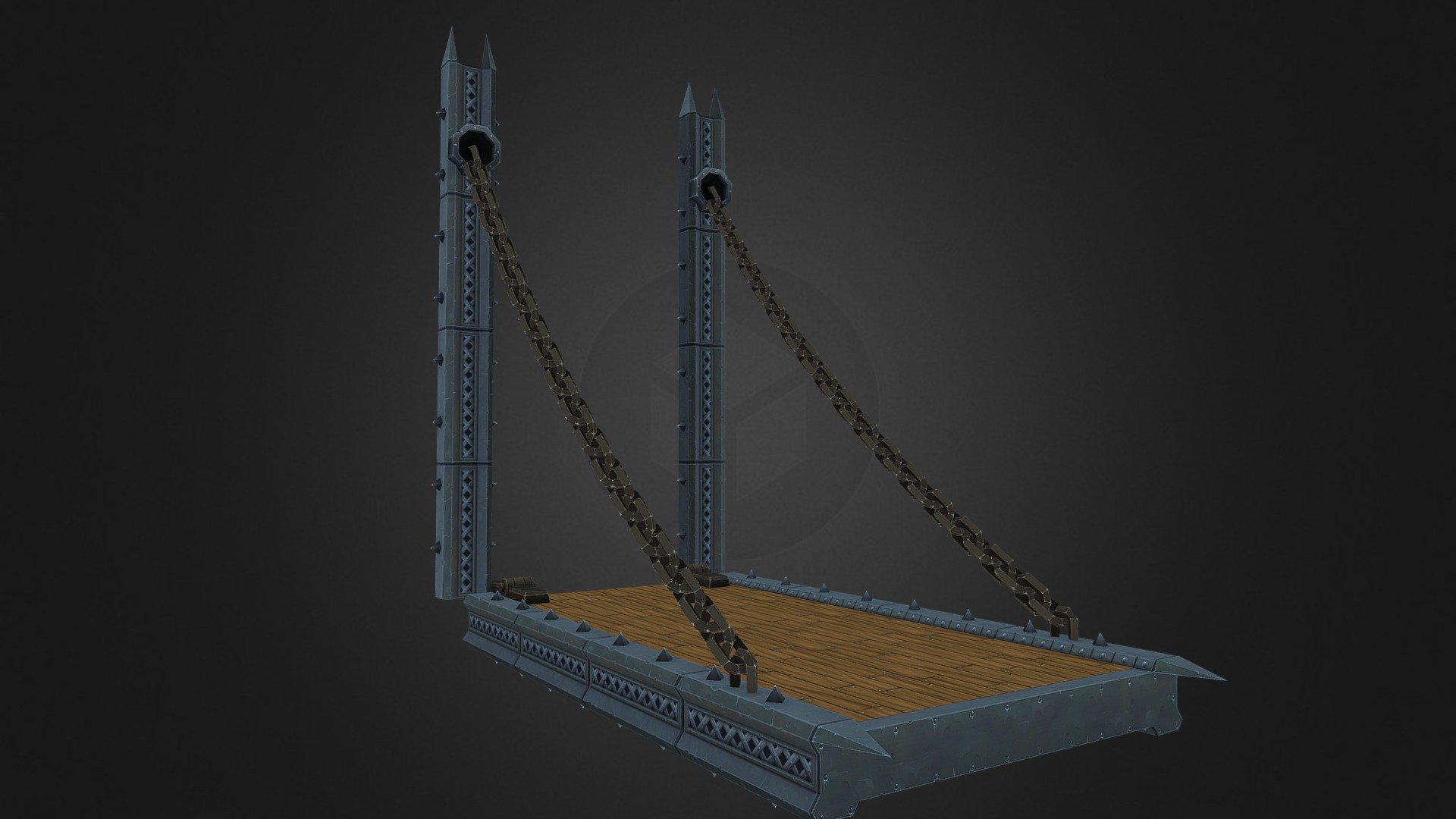 Drawbridge 3D model by dfarisi [ecd490d] Sketchfab