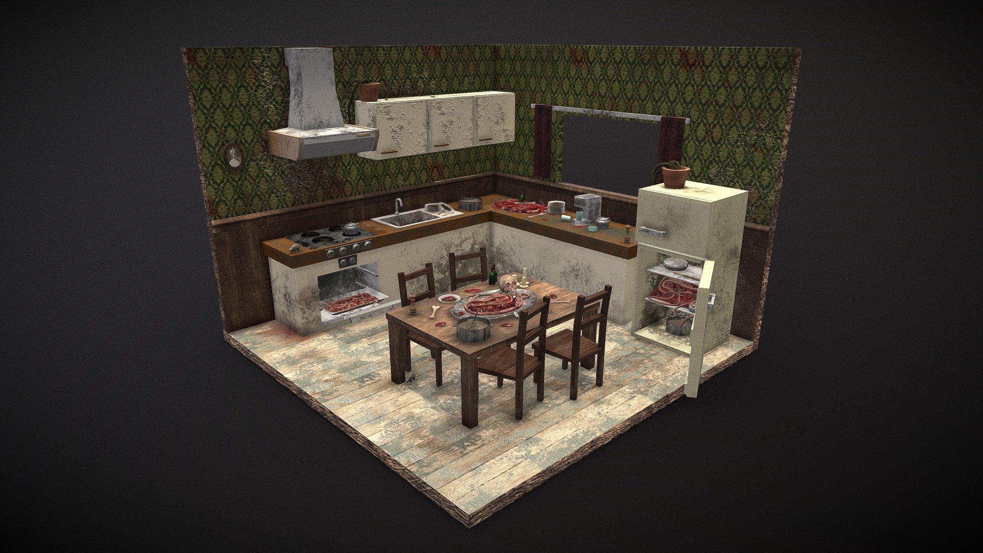 Cannibals Kitchen of Chaos - Download Free 3D model by Baue Franco 