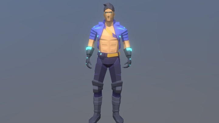lowpoly sci-fi character 3D Model