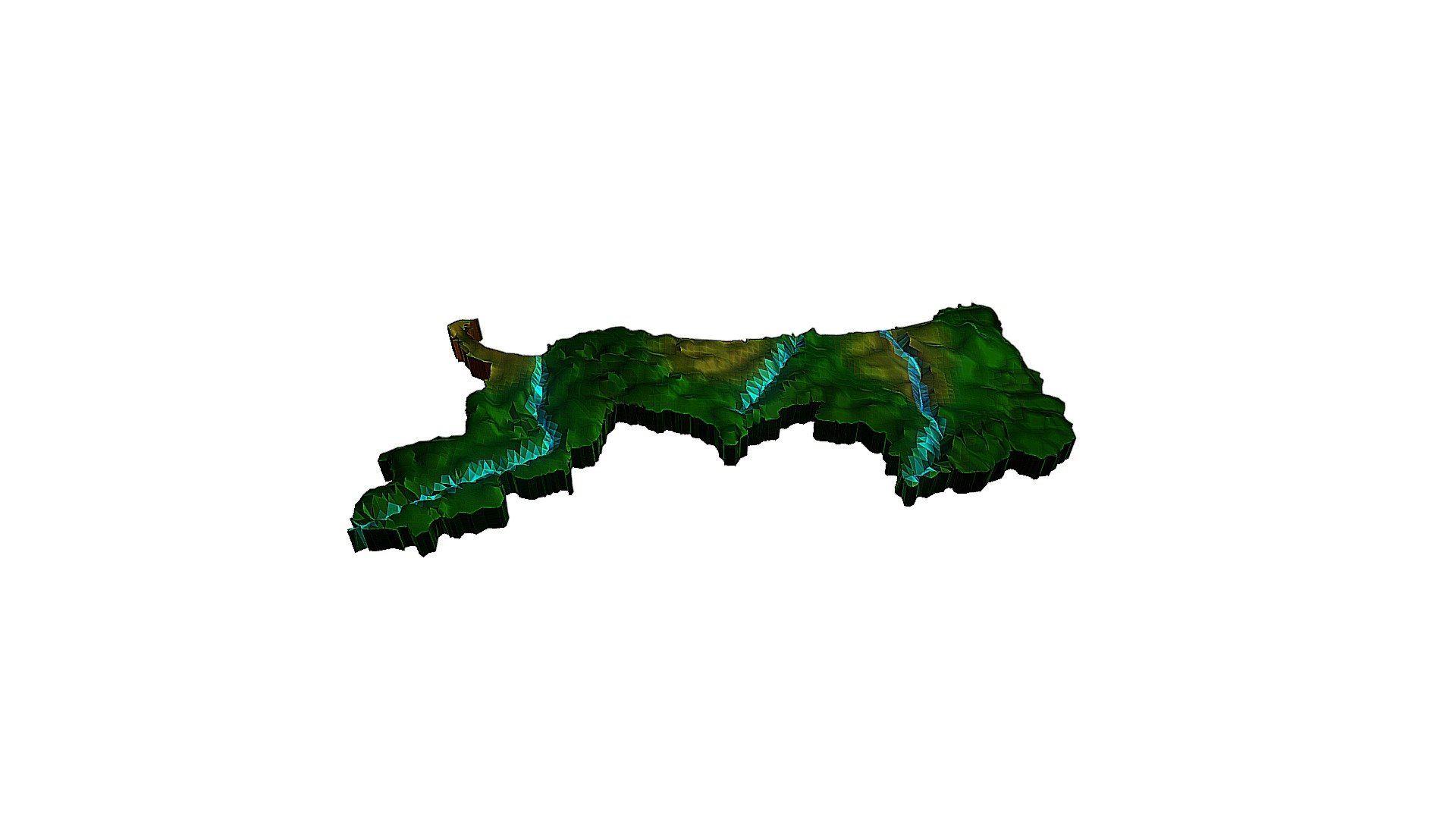 日本国鳥取県立体地図（Japan Tottori prefecture 3D map) — Sketchfab embed 3D viewer