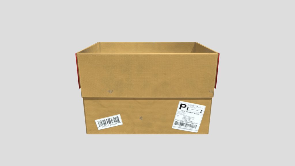 Rectangle Cardboard Box Open