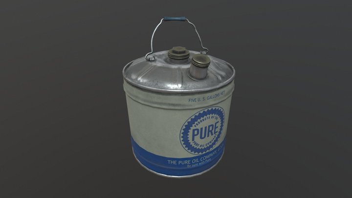 oil can Pure 3D Model