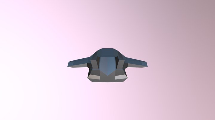 Simple Space Ship 3D Model