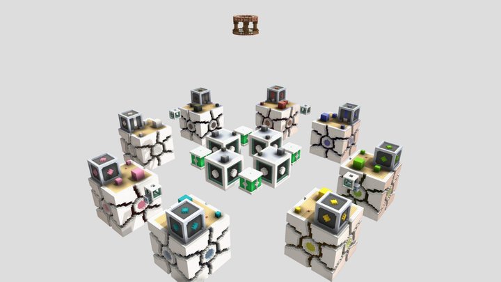 Cubic BedWars Map [Solo/Duo] 3D Model