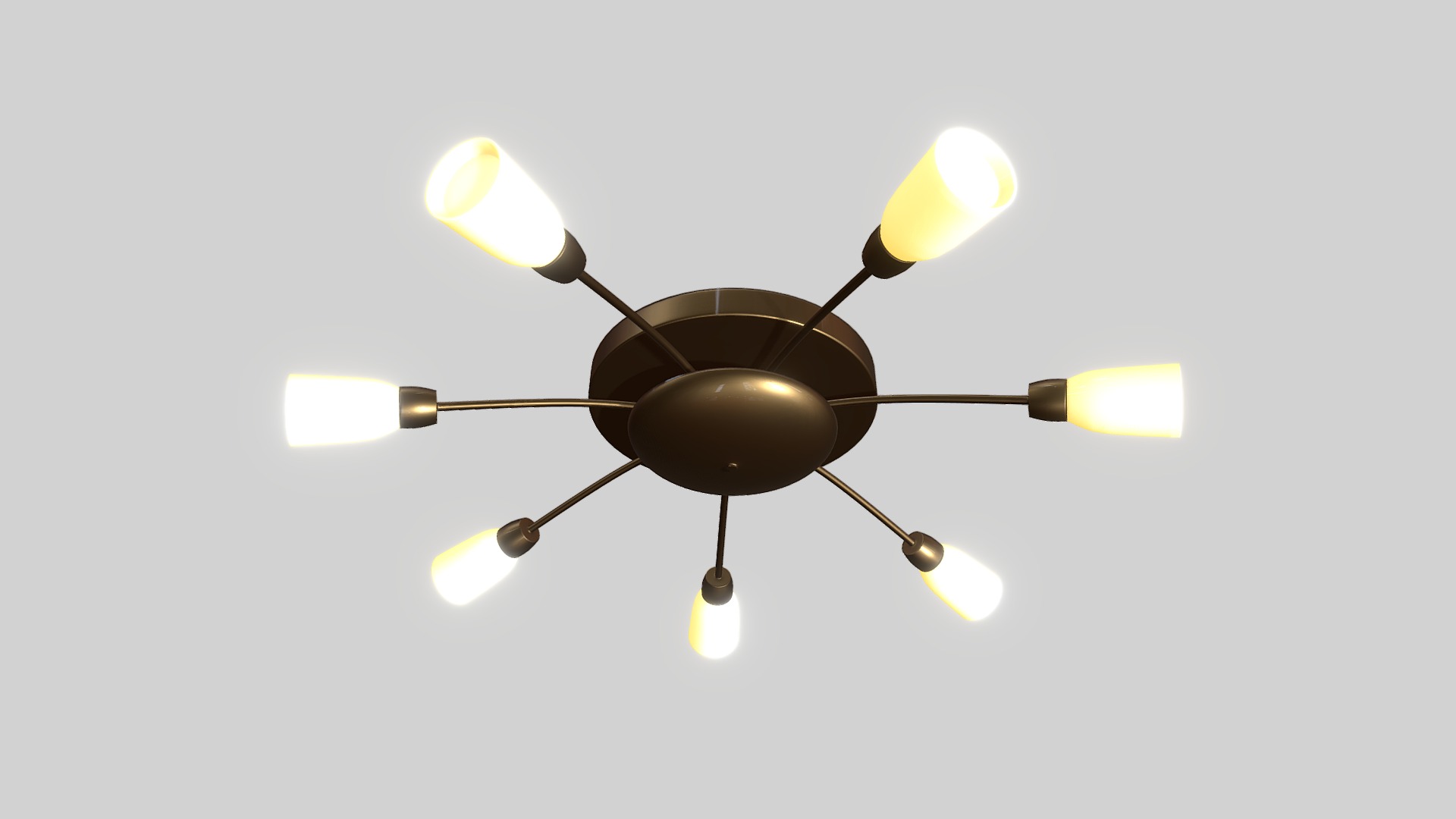 3D model Chandelier - This is a 3D model of the Chandelier. The 3D model is about a ceiling fan with lights.