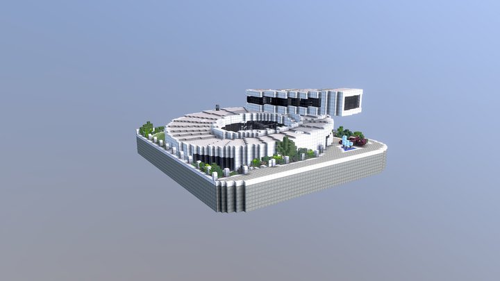 Modern Minecraft House "Cobra" by HappyMouseCZ 3D Model
