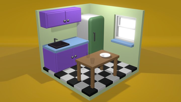 Stylized Kitchen [in Blender] – Modello 3D gratuito STL
