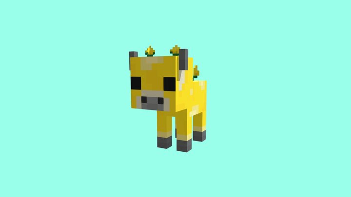 Minecraft  Dandelion-cow 3D Model