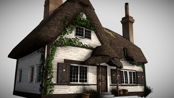 Grandma's House - Textured House 3D Model