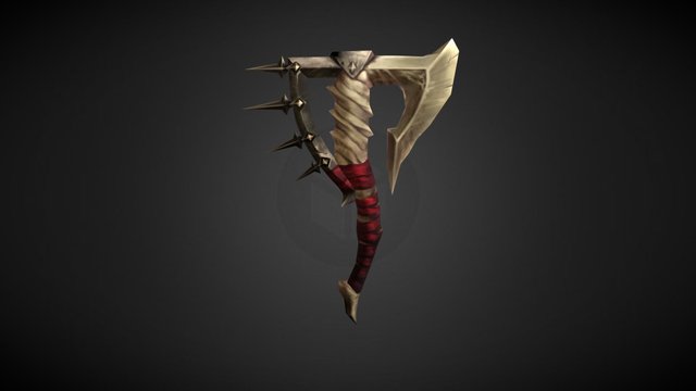 Fanart Axe in Blizzard Style 3D Model