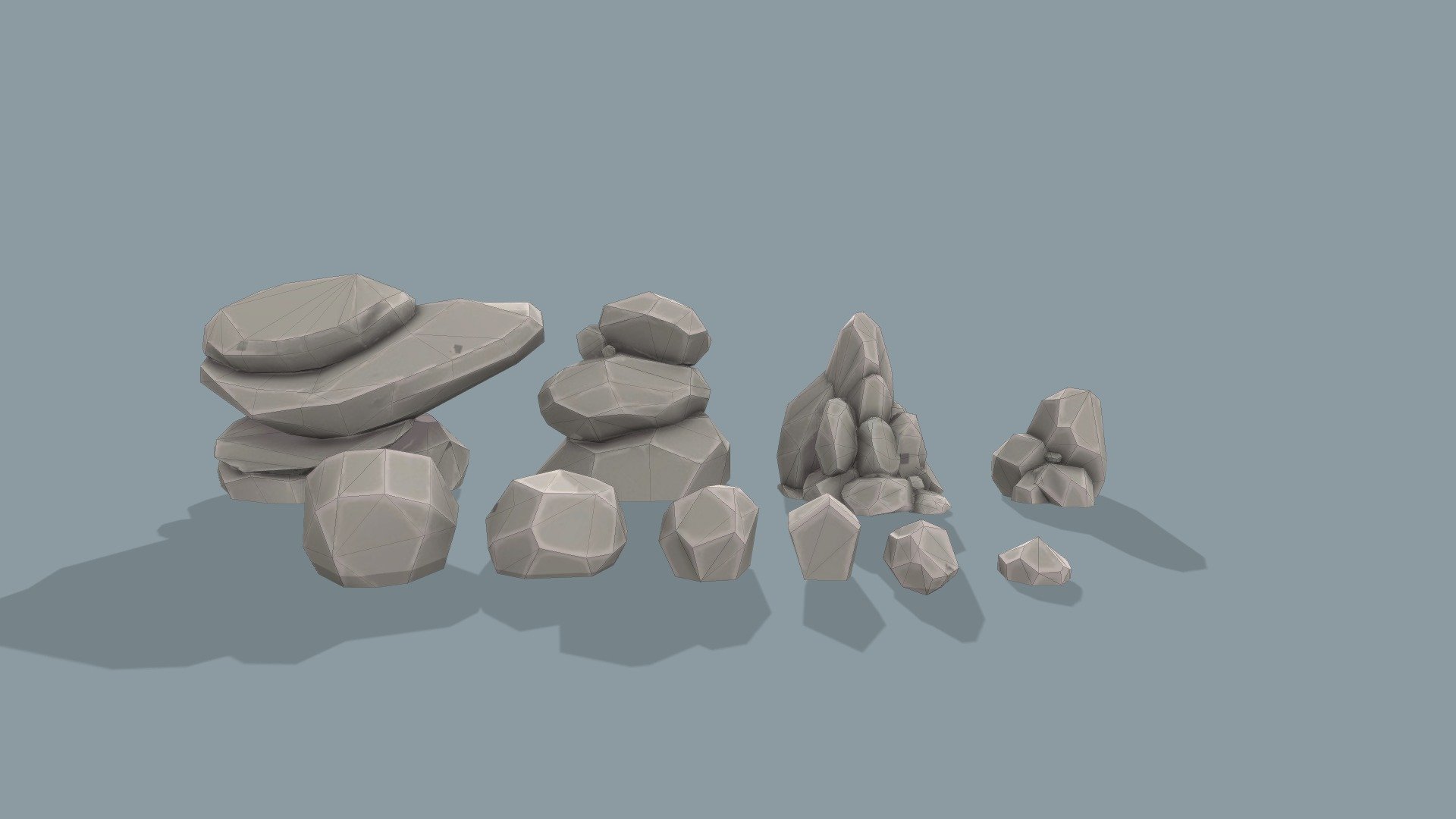 Low Poly Rocks - 3D model by Rendom (@s347487) [ecdfae6] - Sketchfab